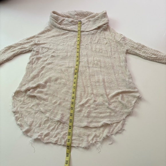 Free People Cream Cowl Neck Sweater with Textural Details - Picture 12 of 13
